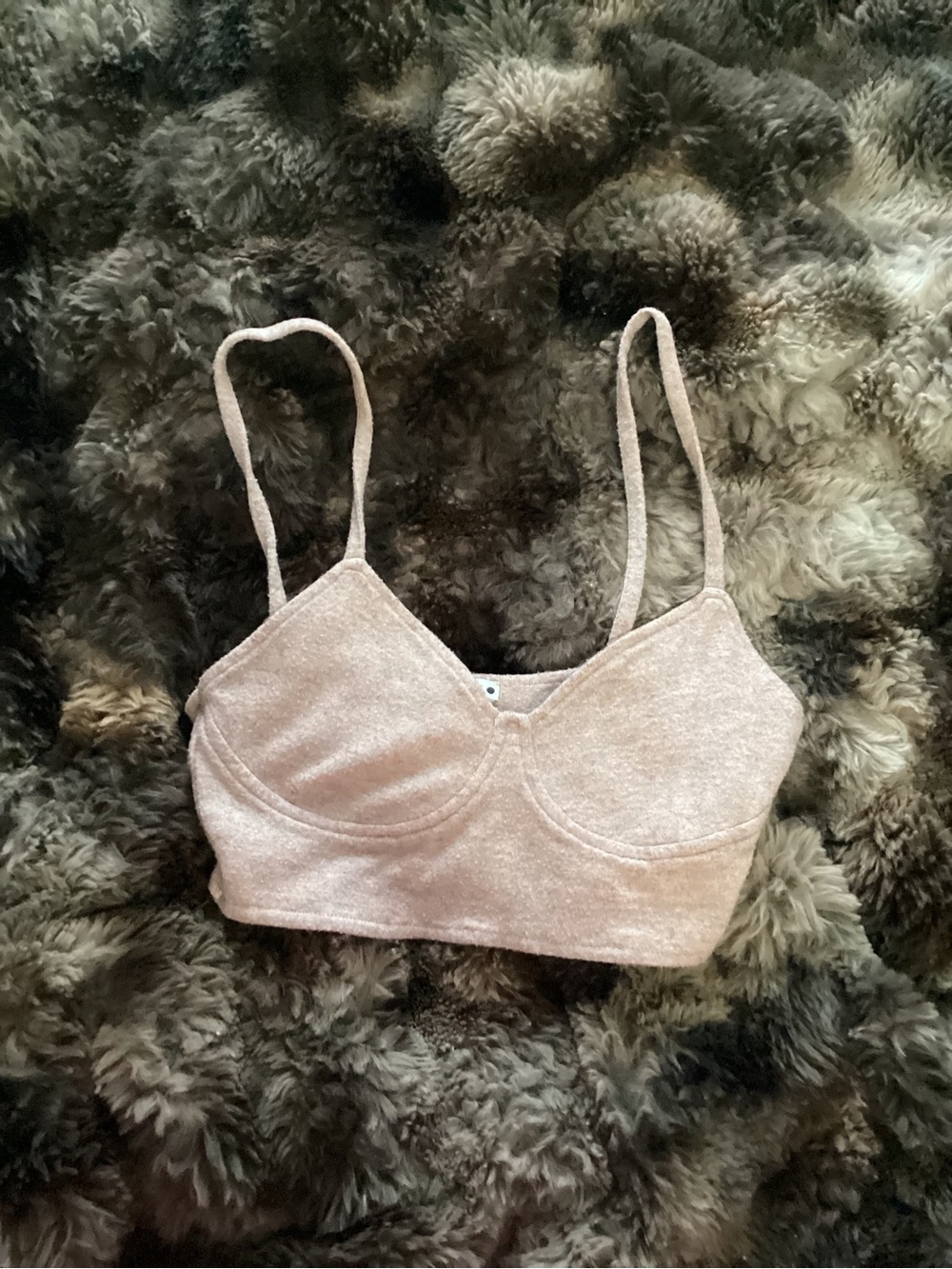 Zara Blush Bralette with Thin Straps